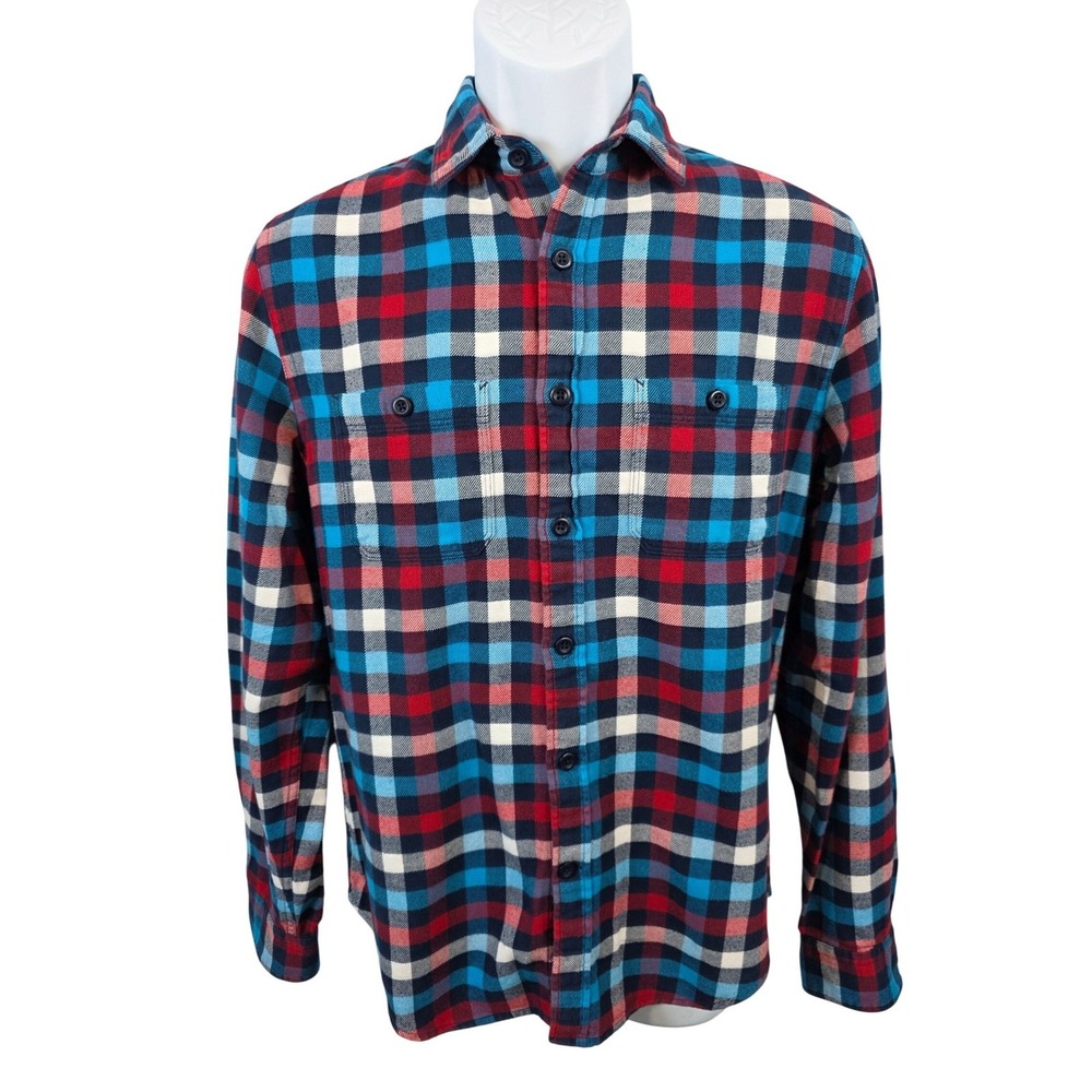 Express Mens Flannel Shirt Long Sleeve Button Up Plaid Casual Small S /A233